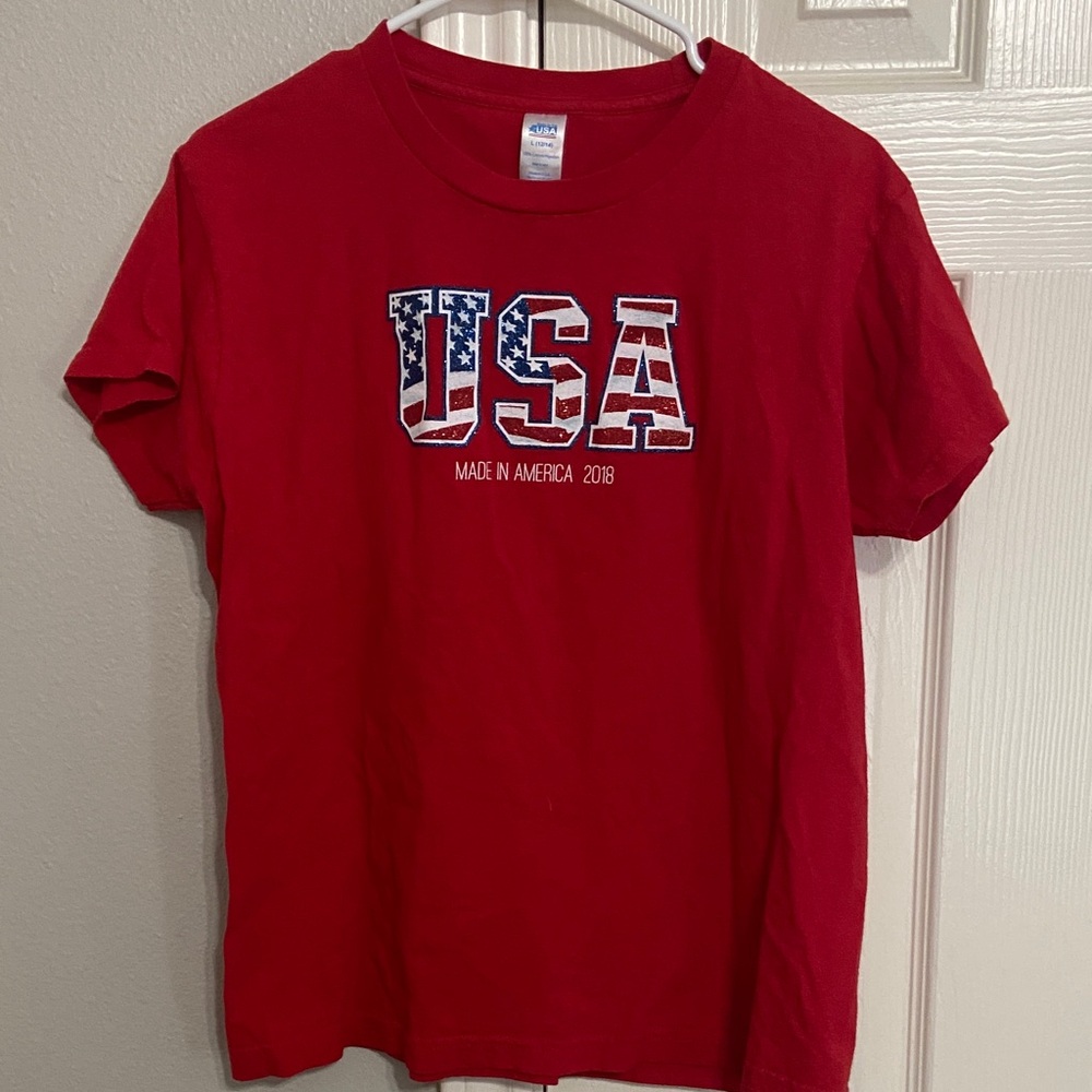 Red USA Graphic Tee
